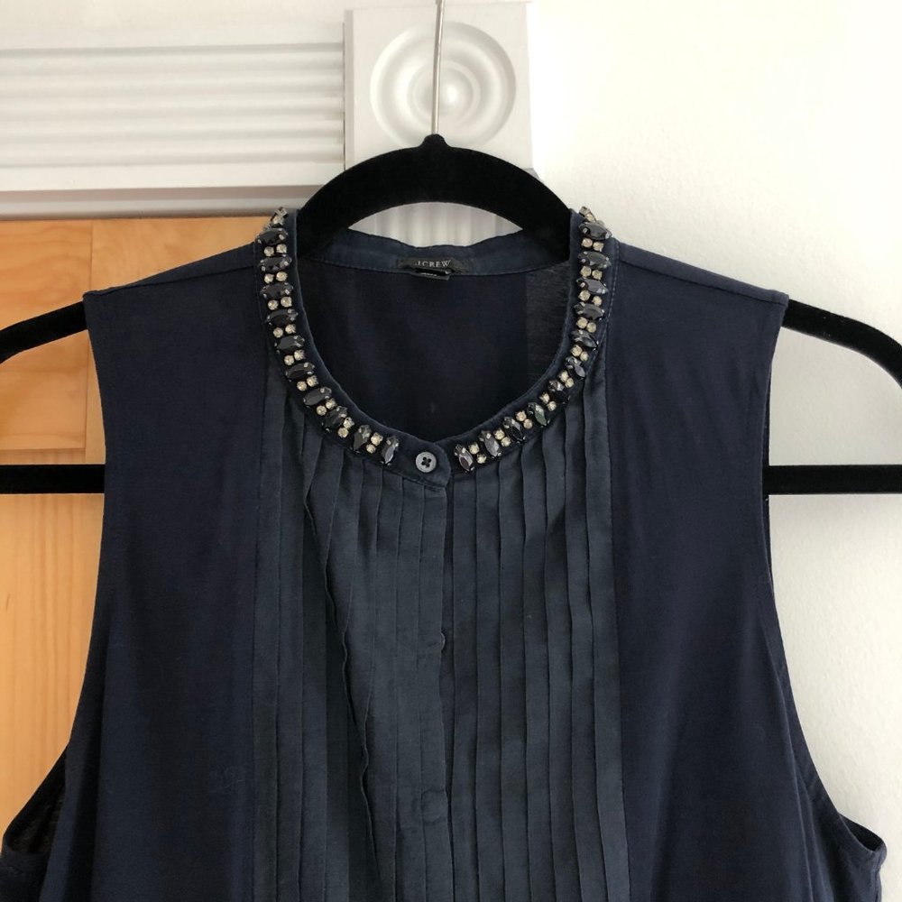 J.Crew Tank w/ Embellished Neckline